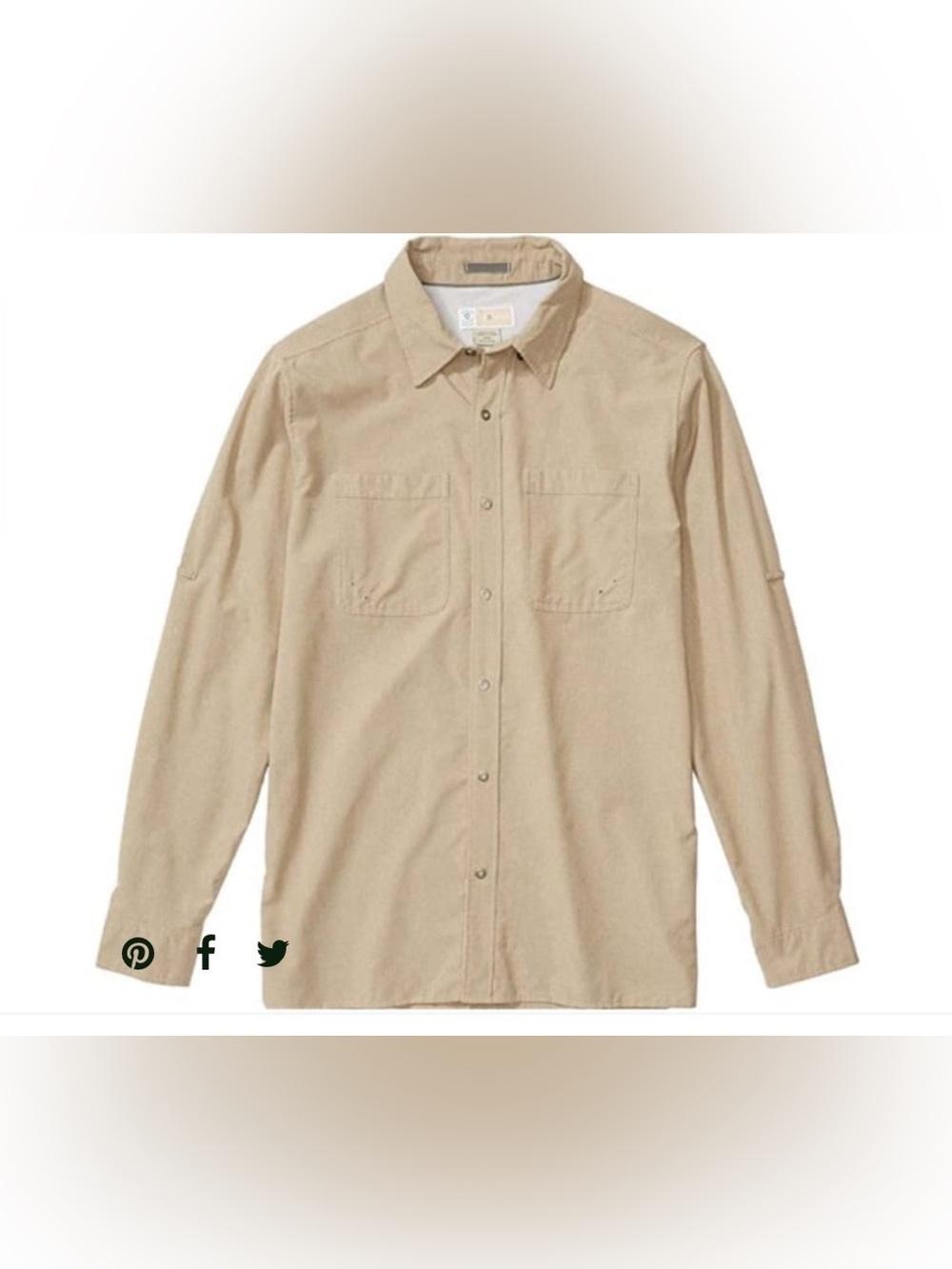 ExOfficio BugsAway Tiburon LS Shirt Men's M Tawny UPF 20 NWT Sealed
